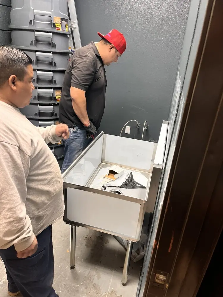 Commercial plumbing and sink installation in West Chatsworth